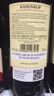 KADETTE KANONKOP CAPE BLEND 2020 750ML